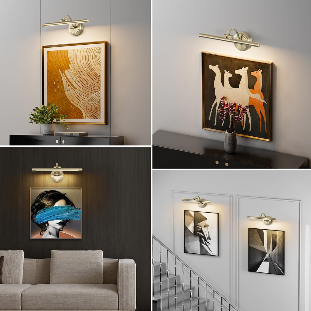 Picture Light for Wall, Battery Operated Art Light, Picture Frame Light with Remote & Timer, Cordless Wall Light
