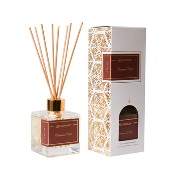 Cinnamon Cider Reed Diffuser Set - Warm Cinnamon & Apple Spice Home Fragrance with Reeds for Seasonal Decor & Gift