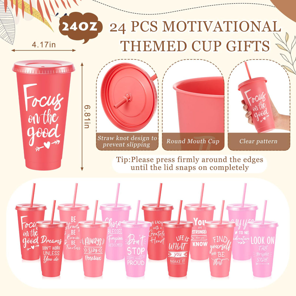 24 Sets/96 Pcs Employee Appreciation Gifts Bulk, Gradient Pink