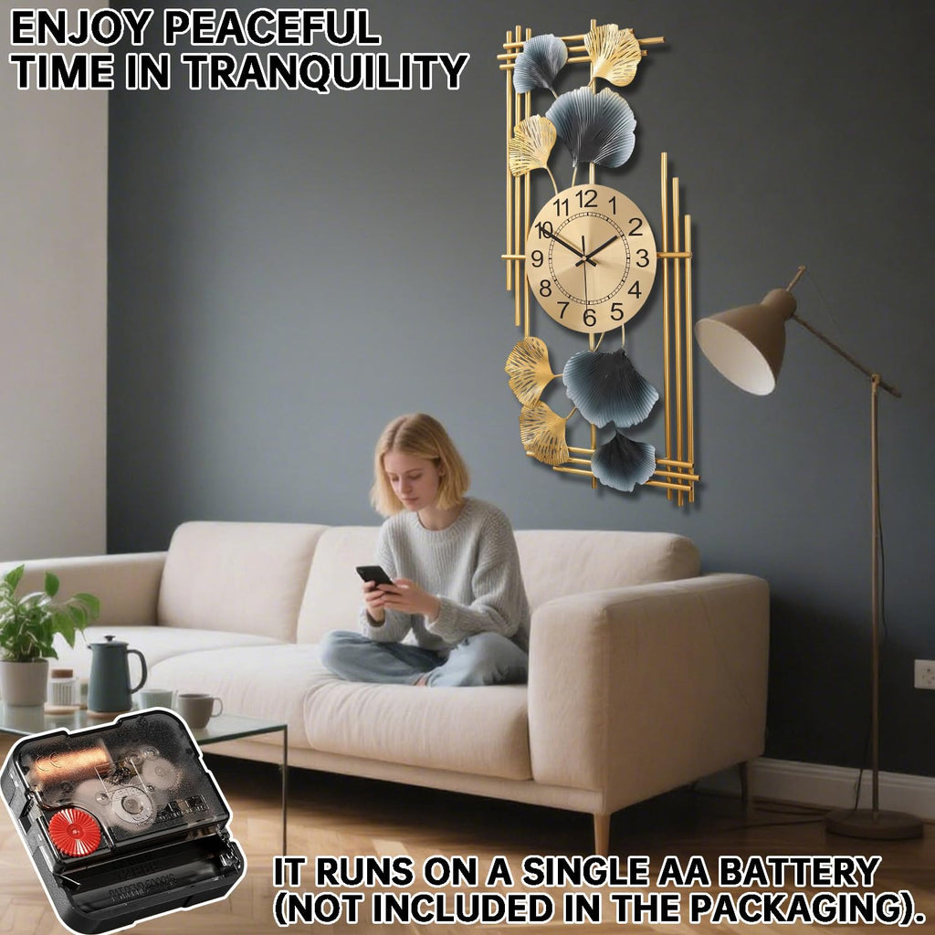 Large Wall Clocks, Silent Non Ticking Battery Operated Oversized Square Modern Wall Clock Kitchen Farmhouse Office