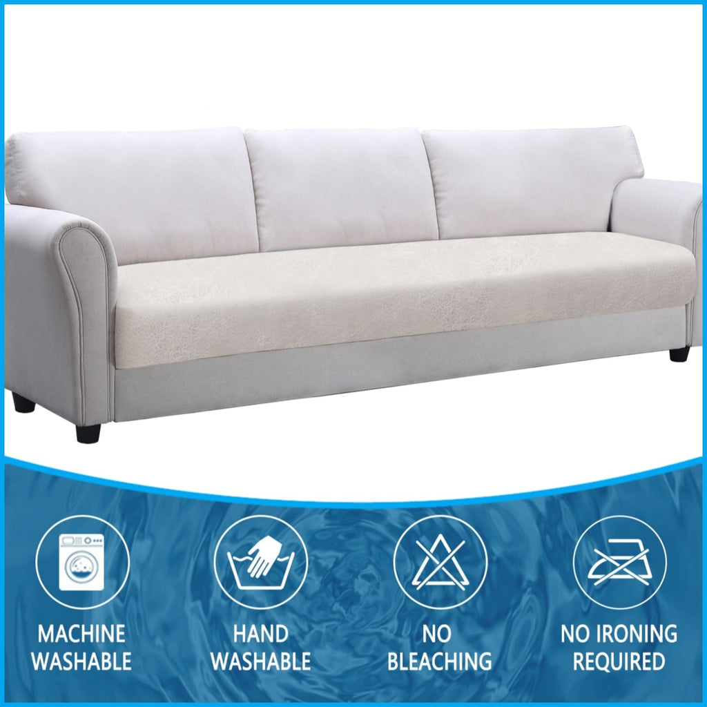 Couch Cushion Cover Leather-Look 1PC Stretch Sofa Seat Slipcover Individual Sofa Cushion Cover Couch Seat Protector