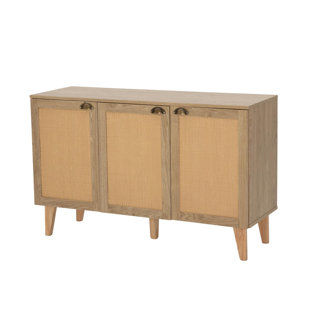 3 Door Rattan Cabinet, Buffet Sideboard