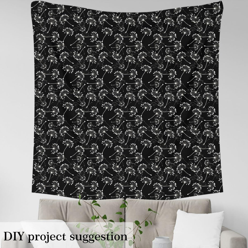 Dandelion Blossom Fabric By The Yard Decorative Soft