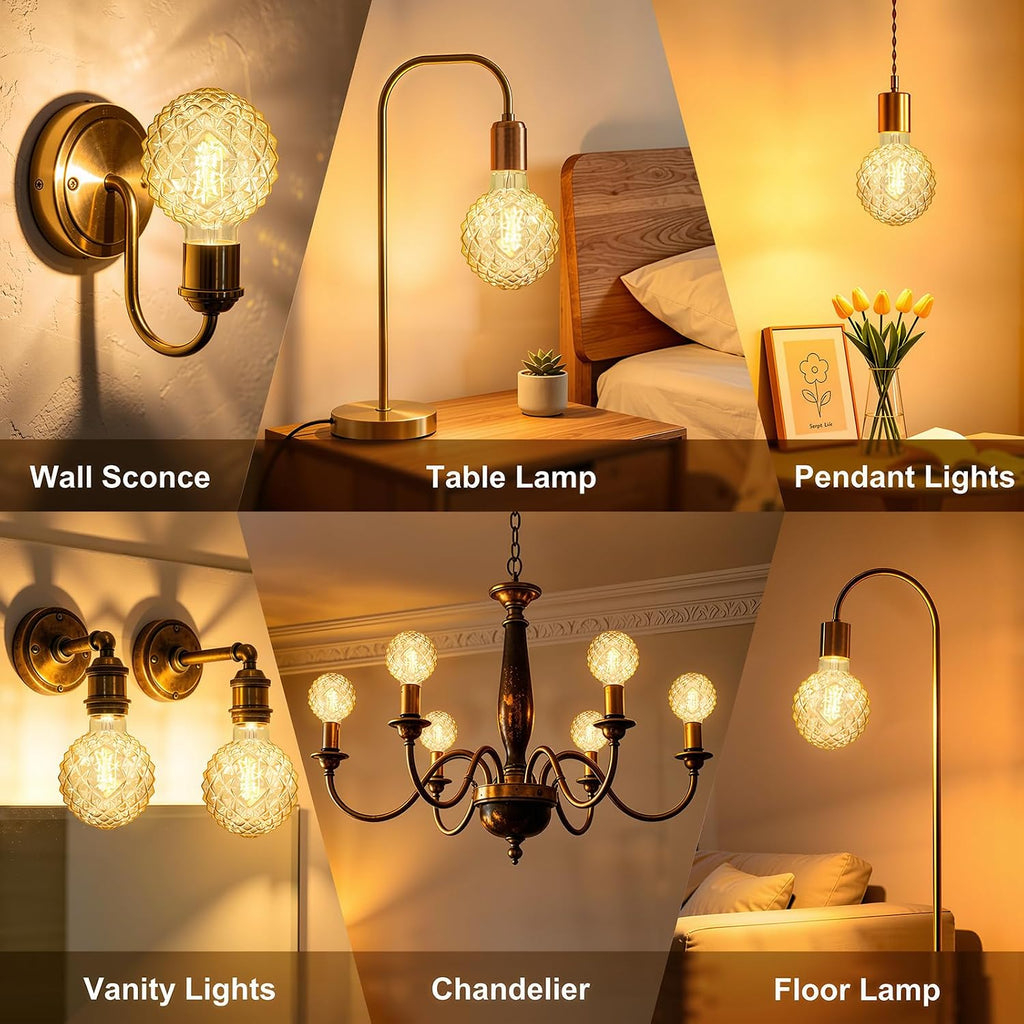 Dimmable Decorative Light Bulbs 60 Watt Pineapple LED Edison Bulb