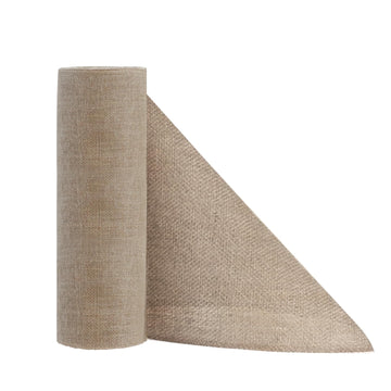 36inch x 30ft Natural Burlap Roll, 8 oz High Density Burlap Fabric for Craft Projects, Table Runners, Weddings Decor