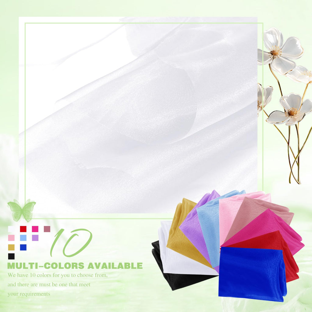White Sheer Organza Fabric by The Yard 60" Wide (10 Yards)