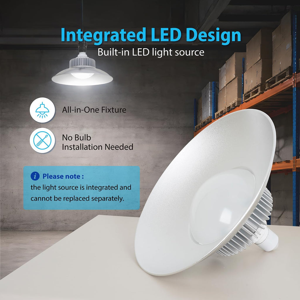 5000 Lumens LED Garage Light Bulb with Shade 5000K Daylight E26 Base