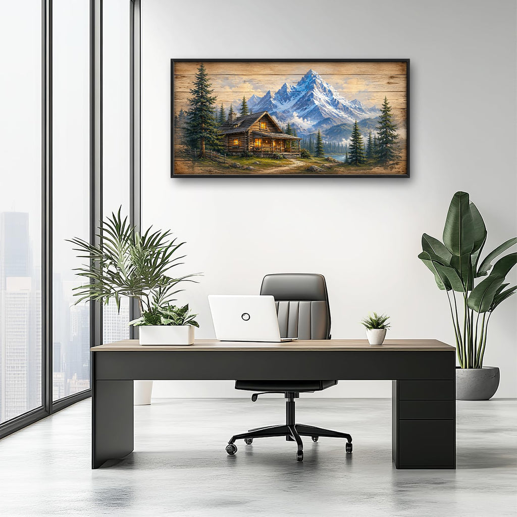 Cabin Wall Art Rustic Pictures Wall Decor 60"x 30"