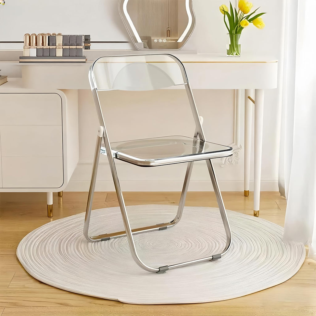 4 Pack Acrylic Folding Chair, Clear