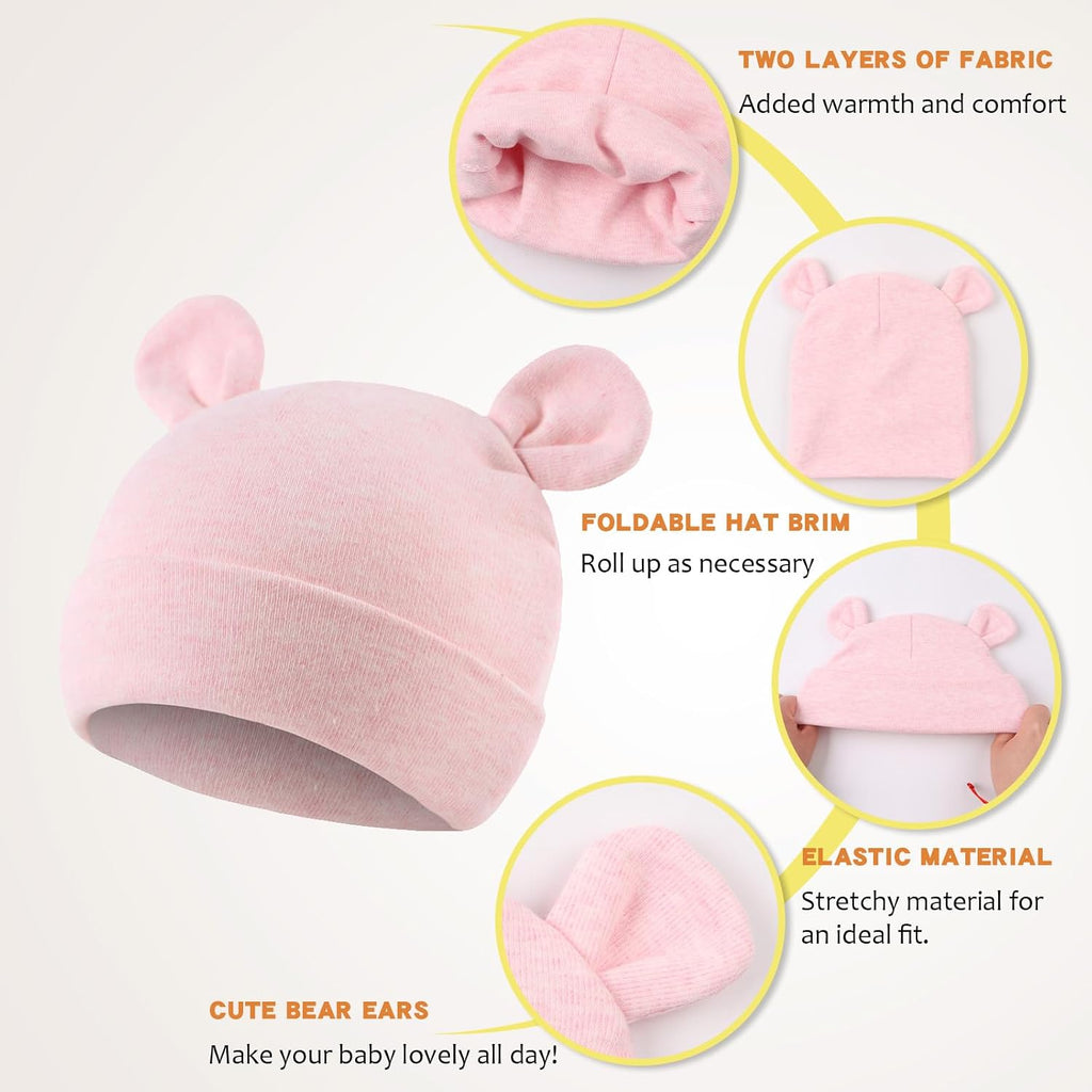 Cotton Baby Girls Hat Spring Boys Hat Cute Rabbit Infant Beanie