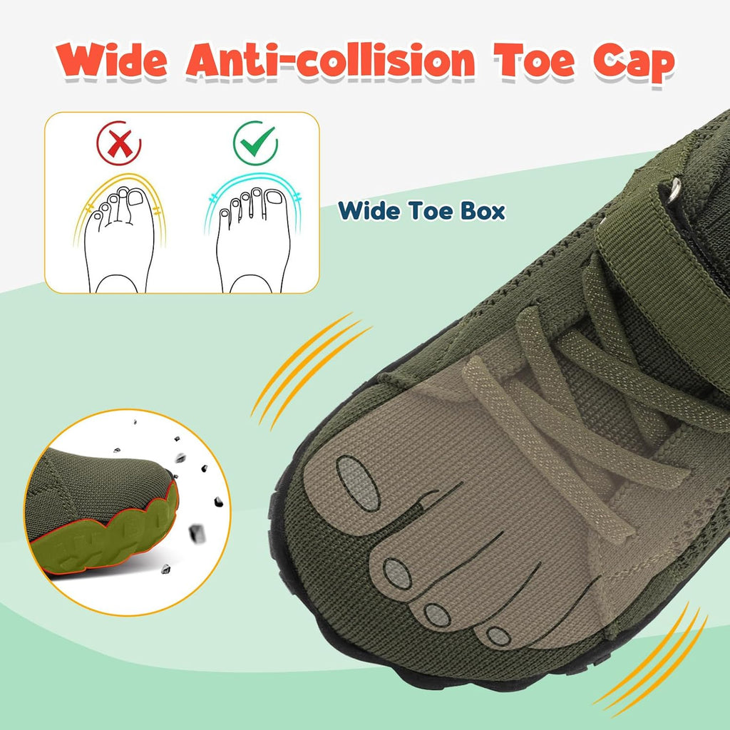 Kids Barefoot Shoes Boys Girls Wide Toe Box Zero Drop Sneakers
