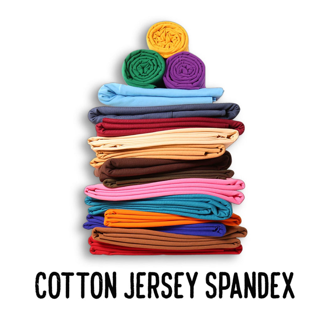 Cotton Spandex Jersey Knit Fabric by The Yard 12OZ - 58/60" Inches (150 CM) Wide - Ultra Soft Cotton Spandex Blend