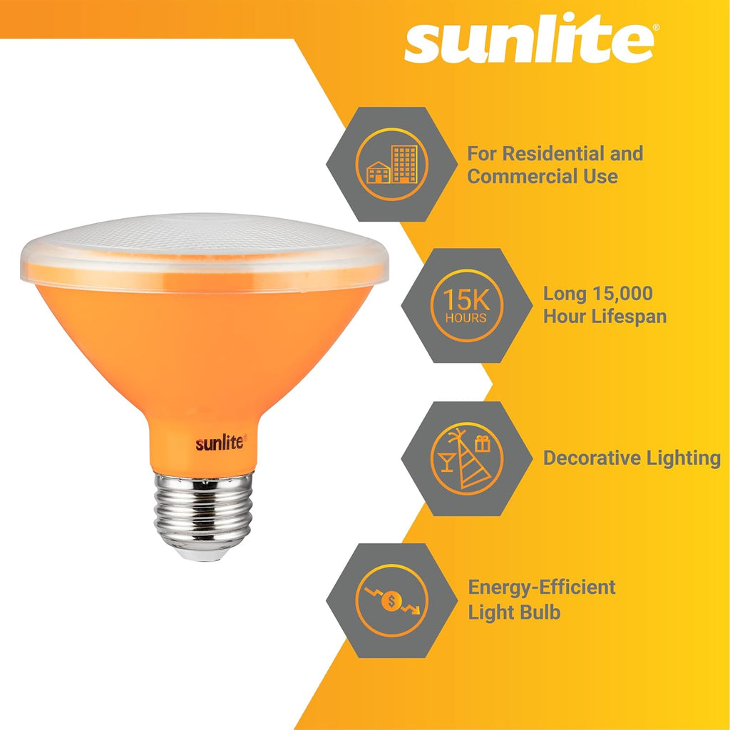 LED PAR30 Short Neck Colored Recessed Light Bulb, 8 Watt (75W Equivalent), Medium (E26) Base, Floodlight, ETL Listed