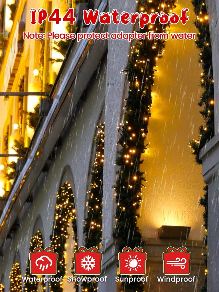 Cluster Lights 50FT 1000 LED String Lights with Remote Warm White