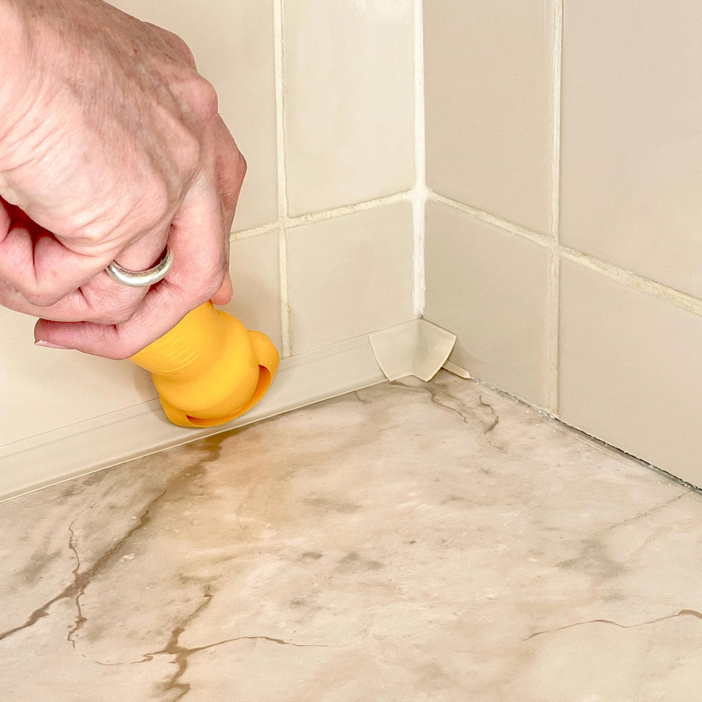 The Original Flexible Trim Applicator Tool, for 1⁄2 inch and 3⁄4 inch , Self Adhesive, Peel and Stick Corner Molding