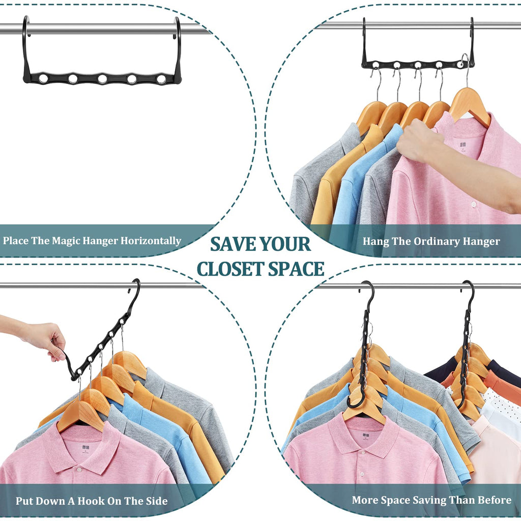 Closet Organizers and Storage 20 Pack Hanger Organizer Magic Hangers Space Saving Hanging Plastic for Heavy Clothes