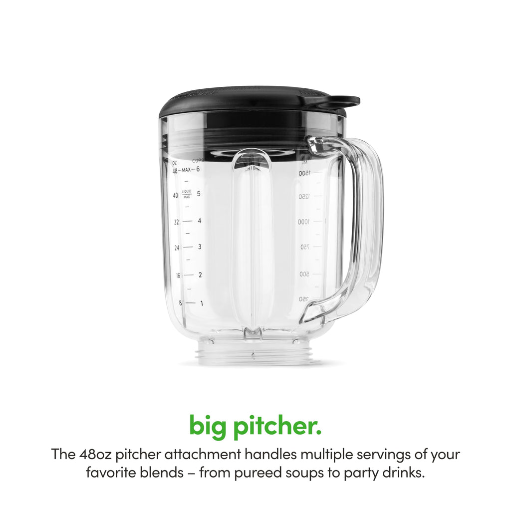 Combo Blender, 600W, 48oz Pitcher, 16oz Cup with To-Go Lid, Easy Cleaning, Cross Blade, for Smoothies, Sauces