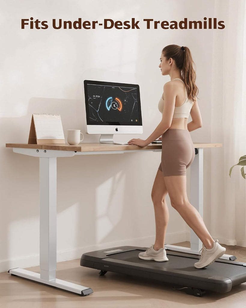 Dual Motor Standing Desk Frame, 225 lbs Capacity, White | Dual motors, 225 lb capacity, memory presets