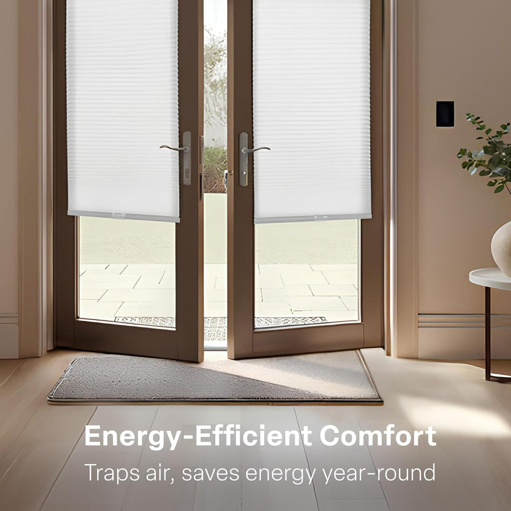Magnetic Top Down Bottom Up Door Shades, White, 25 x 84 in | Strong-hold MagMount, Thermal insulation, Adjustable
