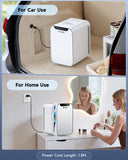 Small Mini Fridge, 18L Portable Tiny Fridge for Skincare, 120V/12V Makeup Refrigerator Mini, Thermoelectric Cooler &