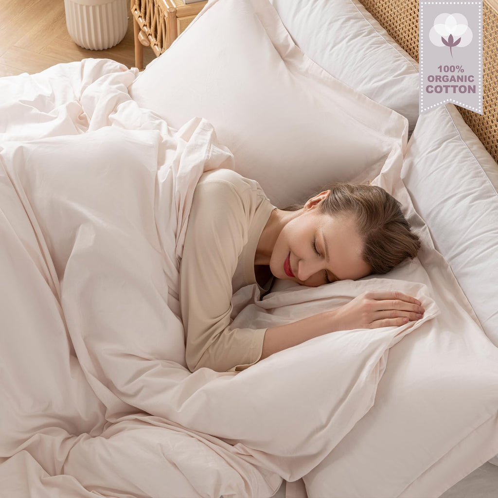 Bridal Blush 100% Washed Cotton Duvet Cover Set