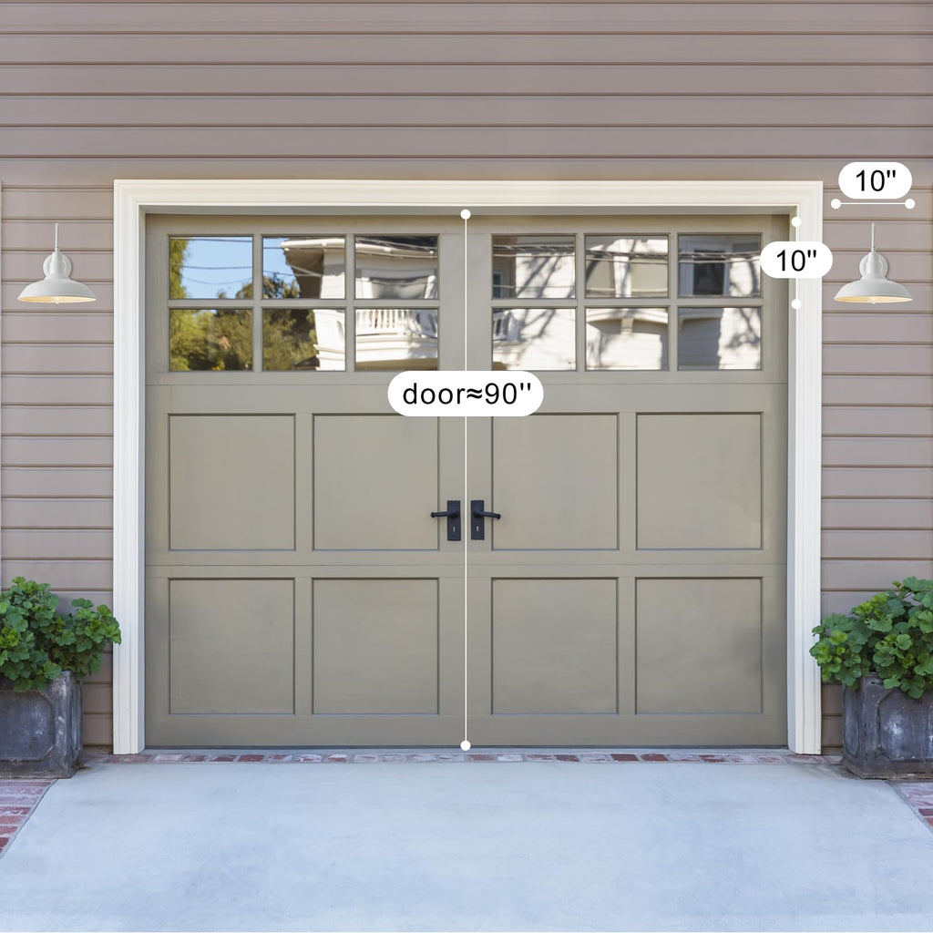 10 Inch Dome Outdoor Gooseneck Barn Lights for Porch, Farmhouse Exterior Light Fixture with Wall Mount, Matte White