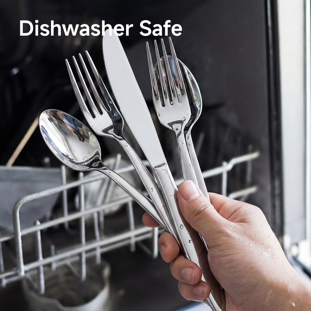 18/10 Stainless Steel Silverware Set for 8,40 Piece Flatware Set