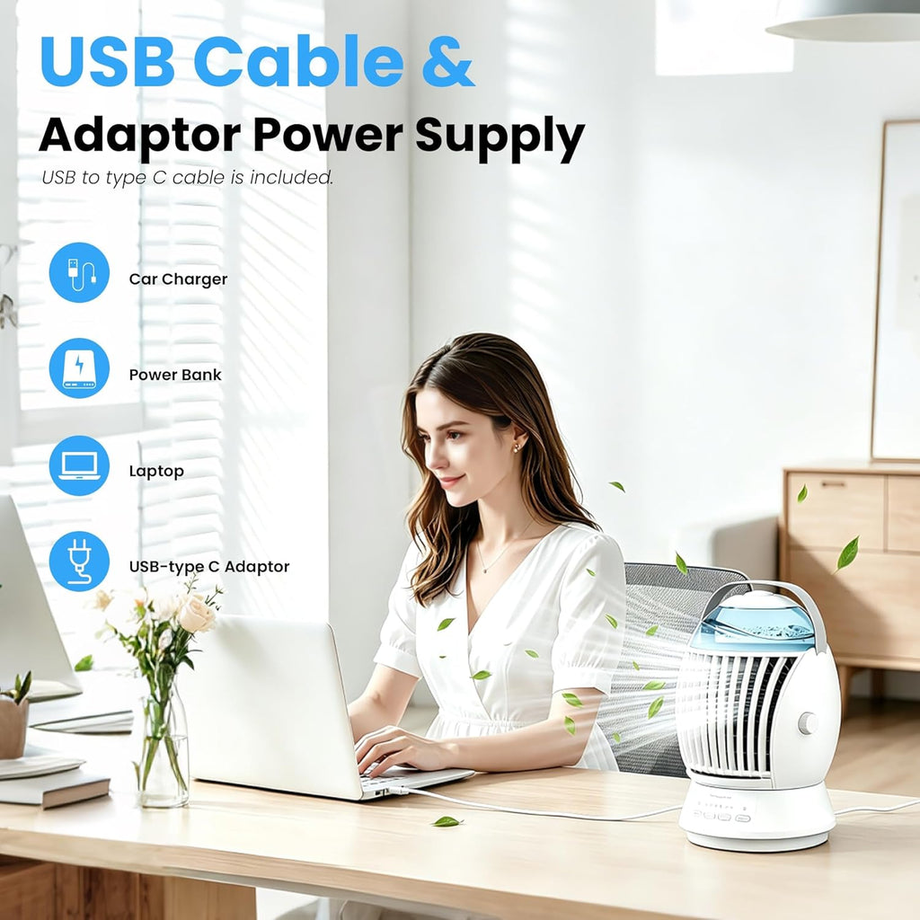 Portable Air Conditioners, 3 in 1 Evaporative Air Cooler, Cooling Fan with Remote Control, 6-12H Timer, 3 Modes