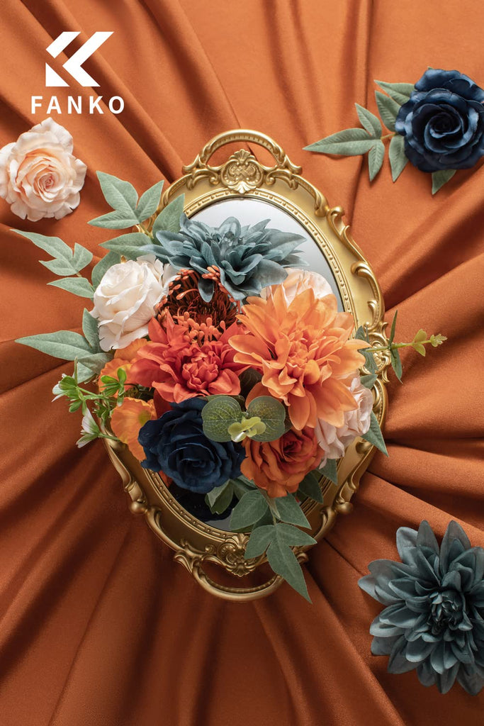 Fall Artificial Flowers DIY Bouquet Combo Faux Rose Decor