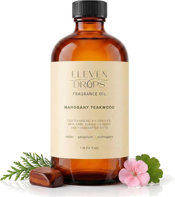 Mahogany Teakwood Diffuser Oil, Cedar & Mahogany Notes, 16 oz - Set of 16