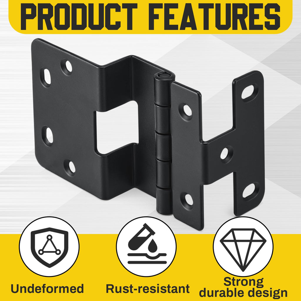 6 Pcs 270 Degree Five-Knuckle Hinge for 3/4" Door, Black Powder