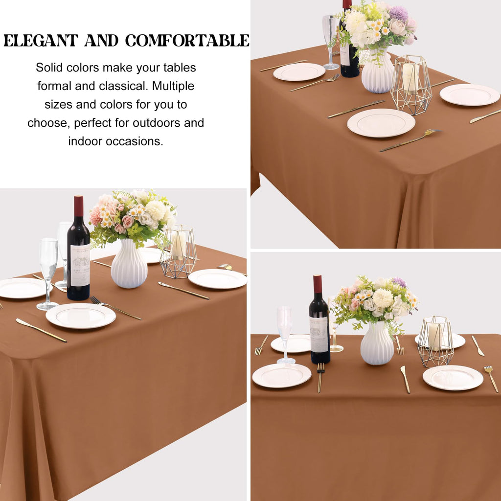 4 Pack Fall Rectangle Tablecloth for 6 Foot Tables Washable Polyester Table Cover for Wedding Dining Table Parties
