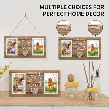Dog Memorial Gifts for Loss of Dog, Wooden 4x6 Pictures Frame