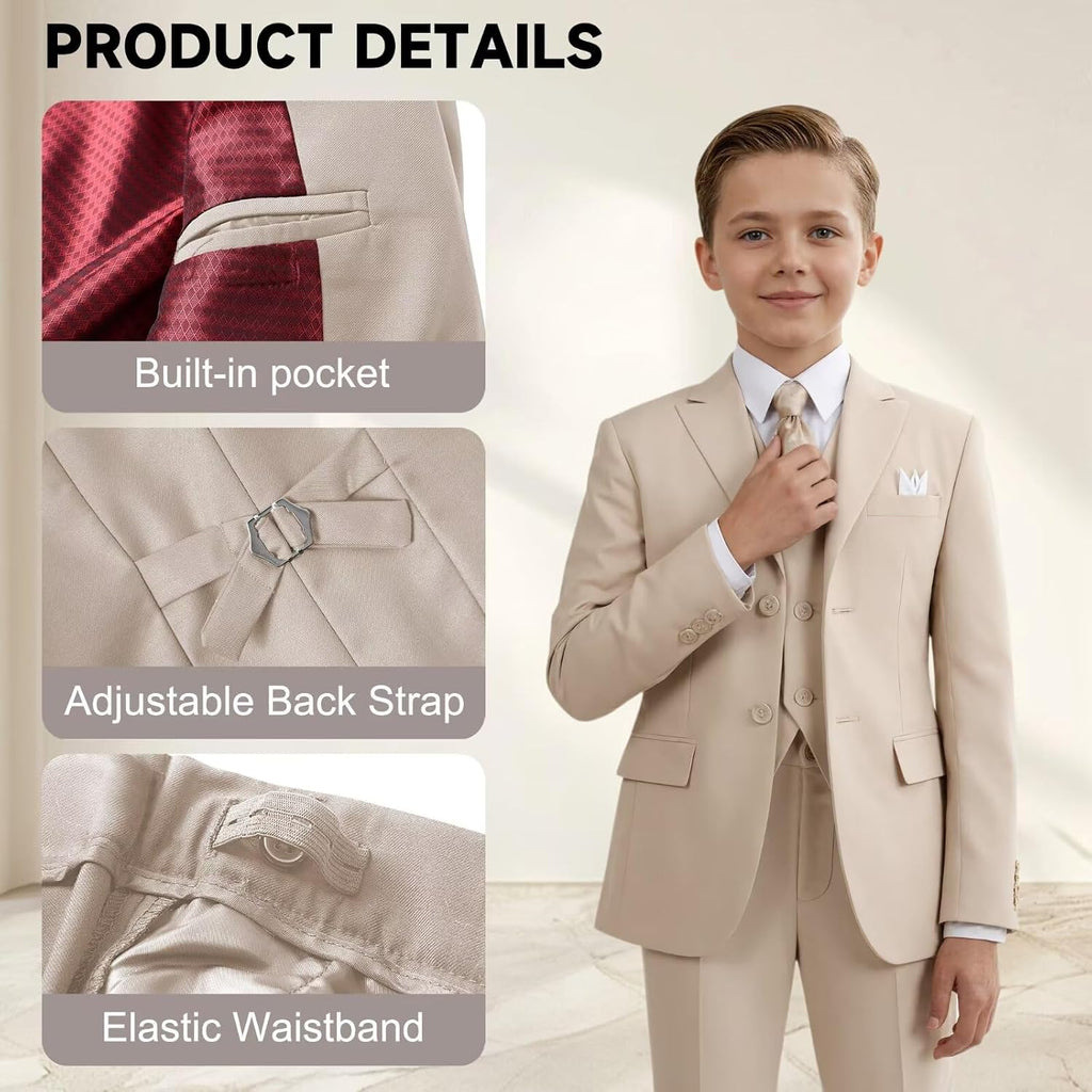 Boys Suit Kids Formal Tuxedo Wedding Ring Bearer Outfit Easter Suits Set