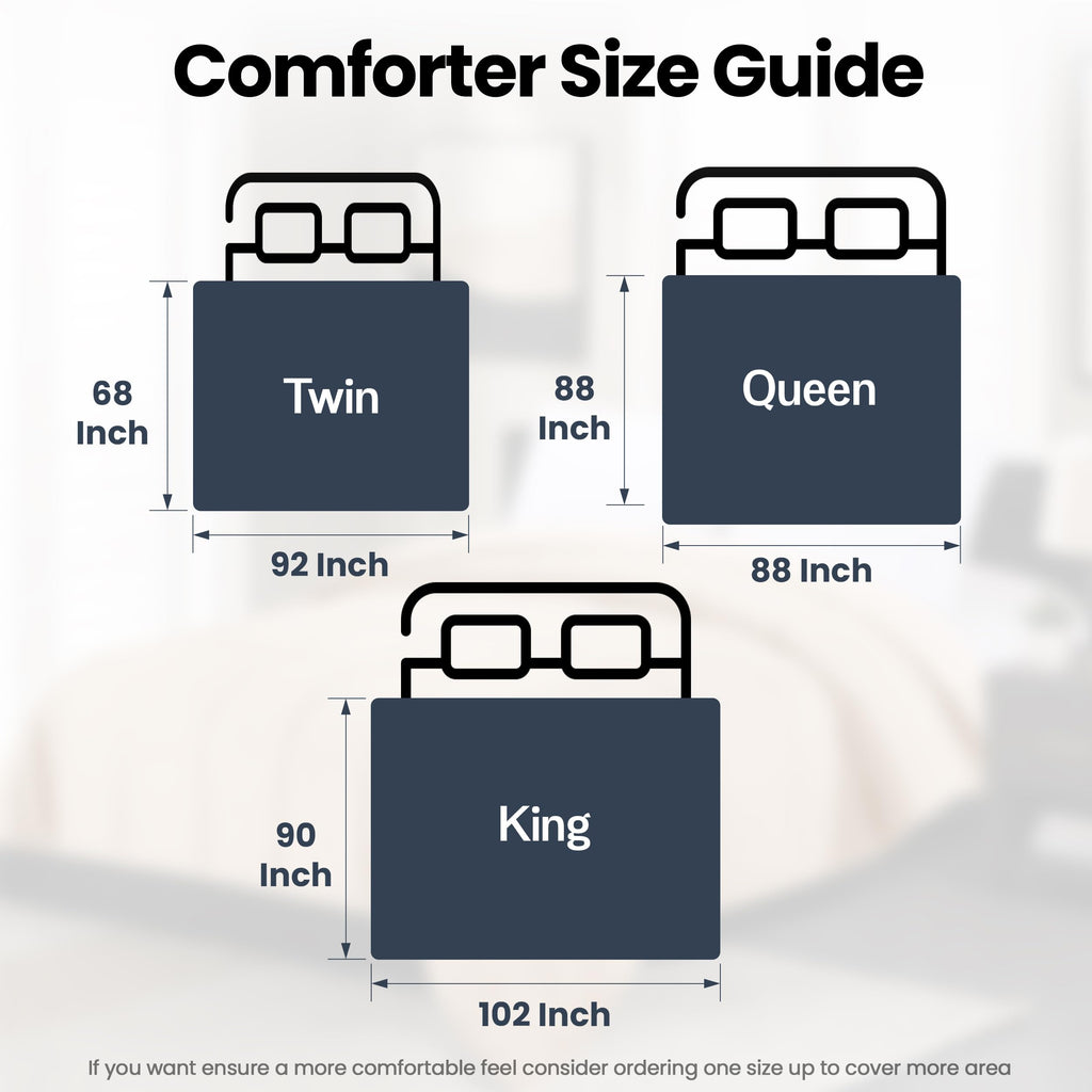 LUX Décor Queen Comforter - 88x88 Ultra-Soft Down Alternative Duvet Insert