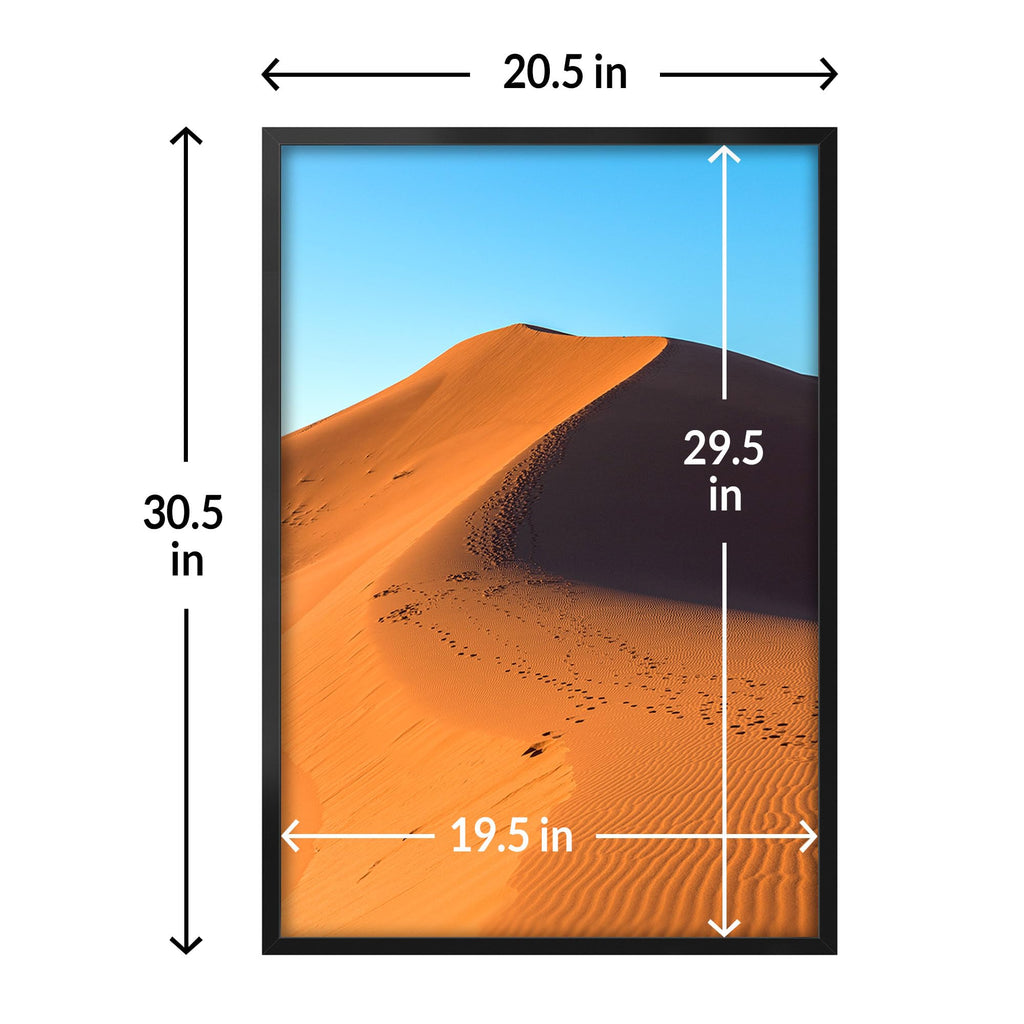 20x30 Picture Frame for Wall Display, 20x30 Black Picture Frame with HD Plexiglas, 20 x 30 Poster Frame 1 Pack