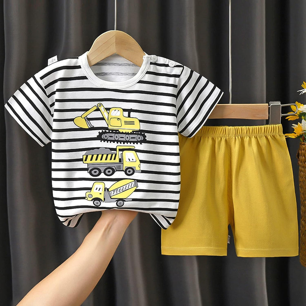 Baby Toddler Boys 4pcs T-shirts and Shorts Set Summer Outfits