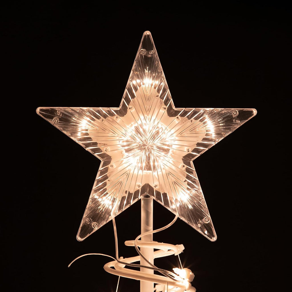 Lighted Spiral Outdoor Christmas Trees - 4' and 6' - Clear - Set of 2