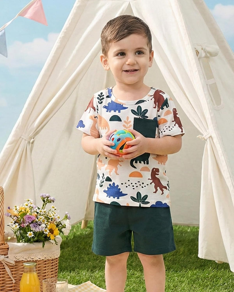 Toddler Boy Clothes Summer Outfits T-Shirt and Shorts Set