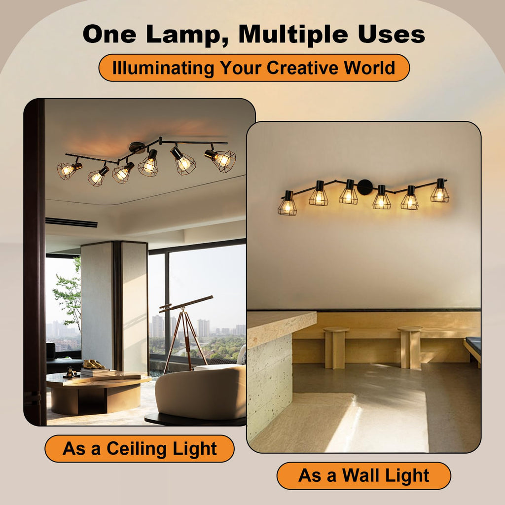 Track Lighting Fixtures Ceiling, E26 Black Spotlight