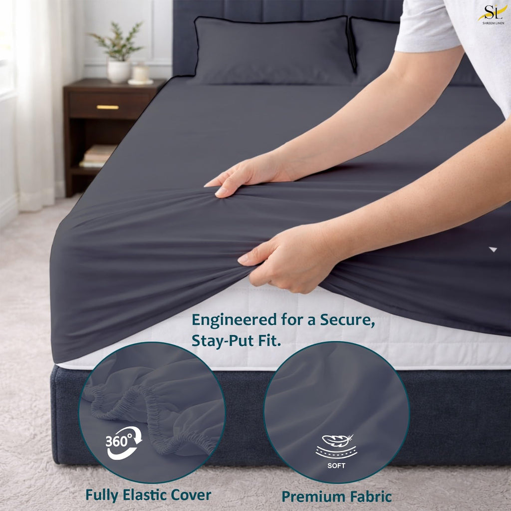 RV Full Bunk 4 Piece Sheet Set 42x80, Ultra Soft Microfiber RV Bed Sheets, Breathable Cooling Camper Bedding, Deep