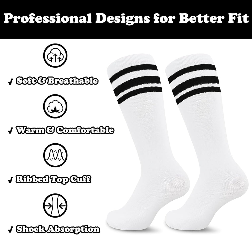 Youth Toddler Soccer Socks Kids Baseball Socks Youth Boys Girls Knee High Softball Football Accessories Tube Cotton