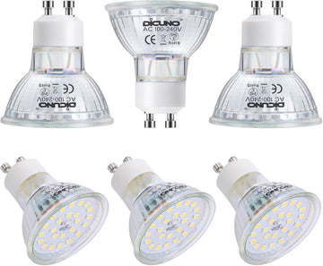 GU10 LED Bulbs 60W Equivalent, Daylight White 5000K, 700LM, 6-Pack