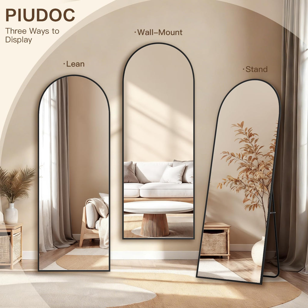 76"x34"Floor Mirror Full Length,Arched Full Length Mirror with Stand,Full Body Mirror,Hanging or Large Leaning Living