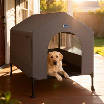 41" Dog House, 2-in-1 Large Dog House Outdoor Indoor Weatherproof