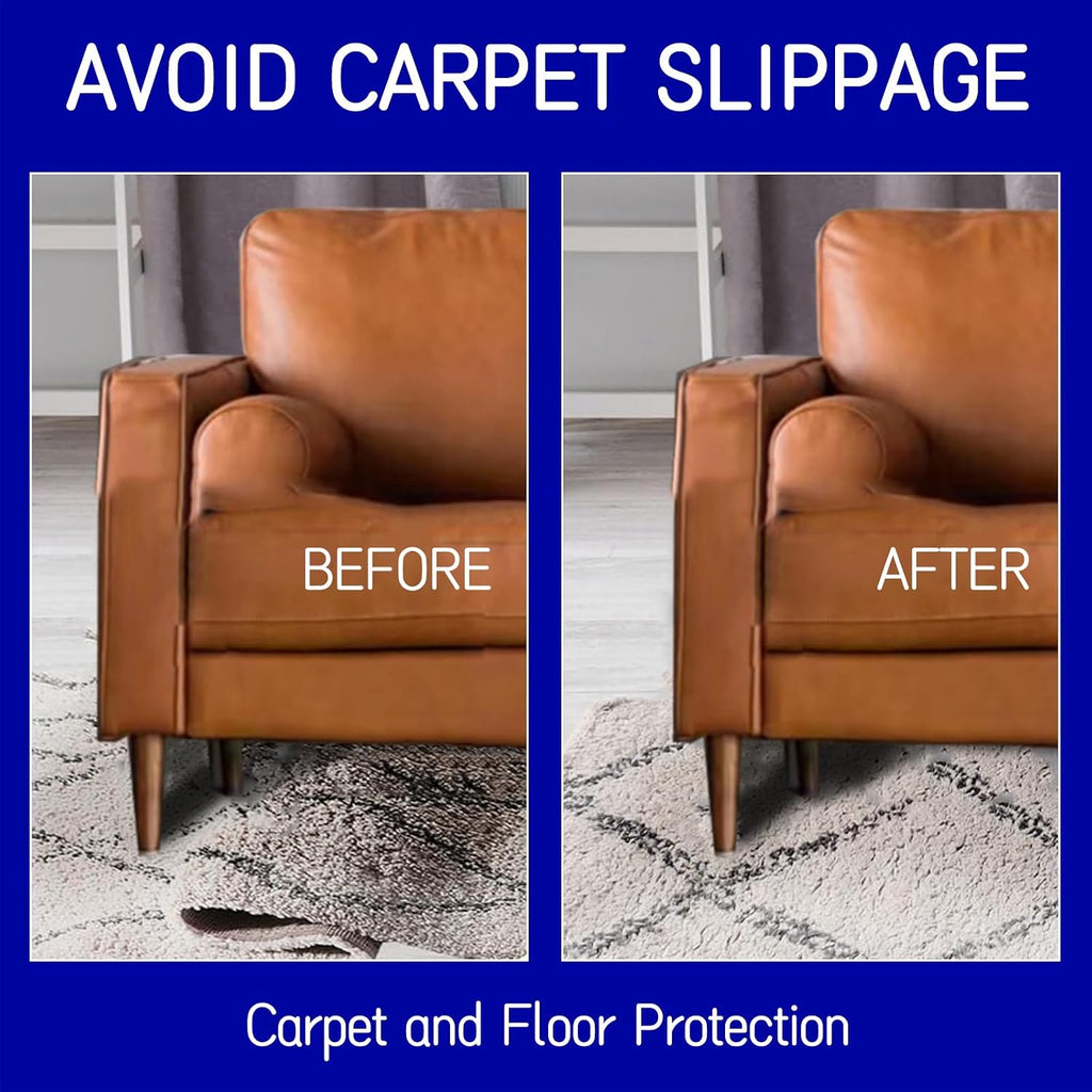 Non Slip Rug Pad 8 x 10 Ft, Extra Large Felt Under Rug Cushioning, Carpet Padding for Area Rugs on Hardwood, Laminate - Set of 80