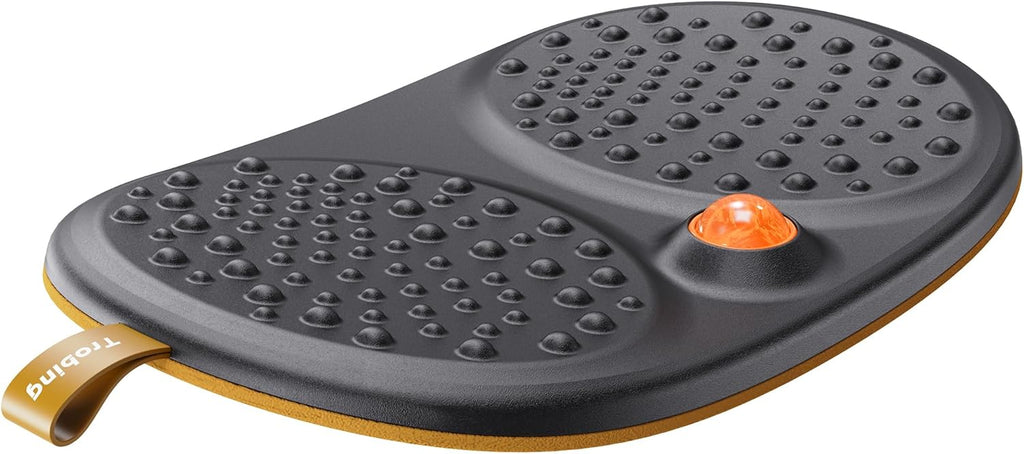 Standing Desk Mat Balance Board with Rollerball, Wooden Wobble Anti Fatigue Mat Balance Board for Standing Desk, Home