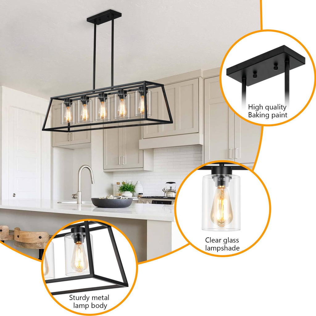 Rectangle Chandeliers Light fixtures Over Table