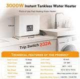 Electric Tankless Water Heater 110V 3000W