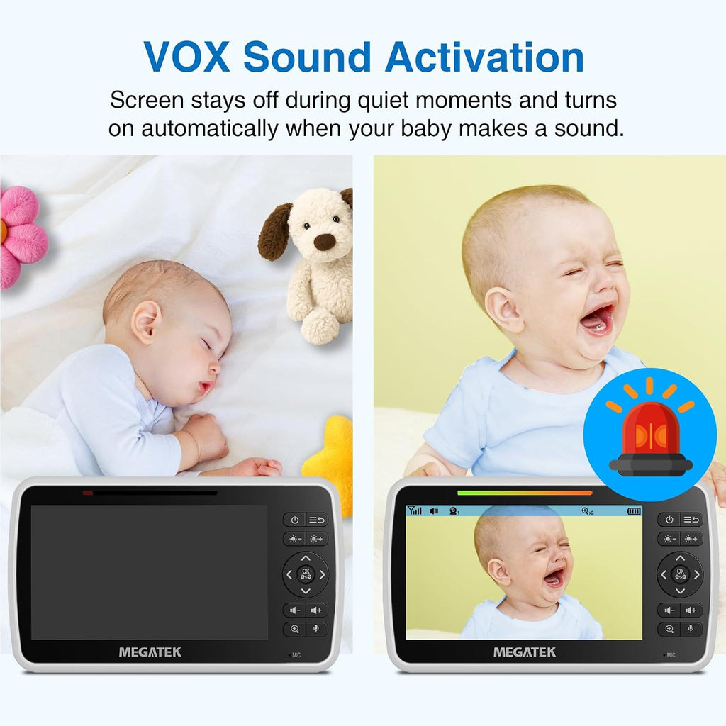 5" Video Baby Monitor with Camera and Audio, No WiFi